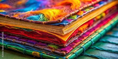 Macro Shot: Stylish Journal Page with Bold Graphic Texture Design