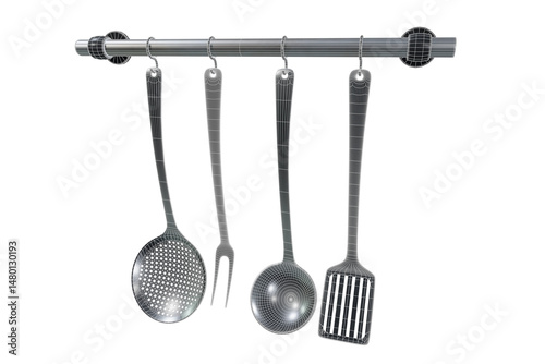 set of kitchen utensils