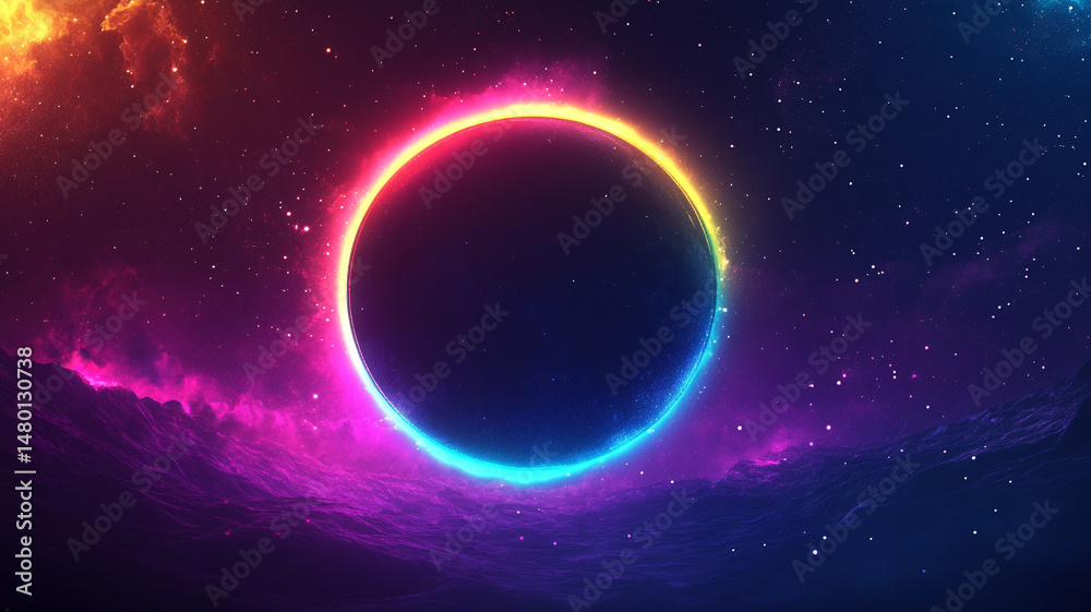 Fototapeta premium eclipse realistic in the night