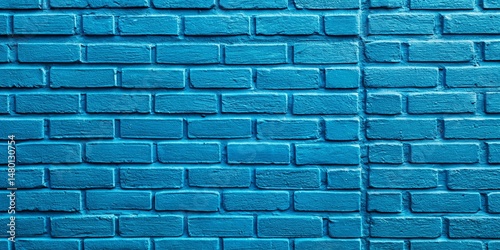 Minimalist Blue Brick Wall Texture: Design Element Background