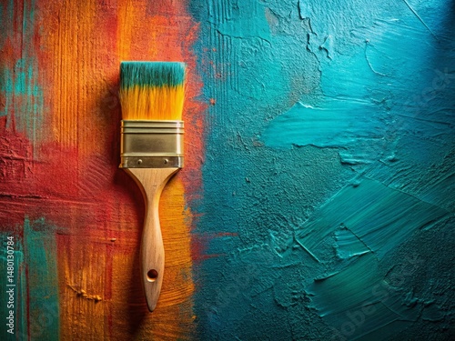 Minimalist Bold Industrial Paintbrush Stroke Background Texture