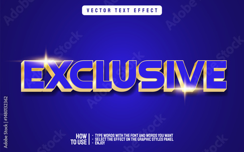 Editable exclusive gold text effect