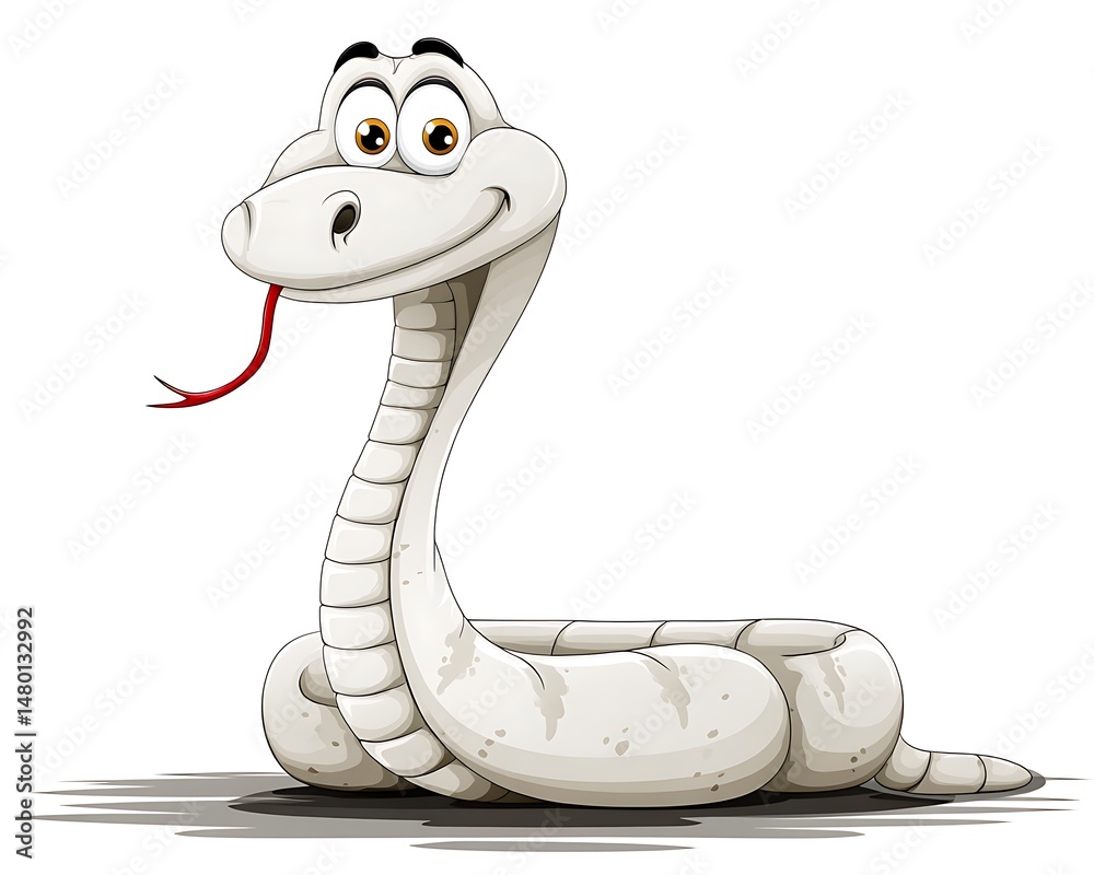 Fototapeta premium Cute cartoon snake (2)