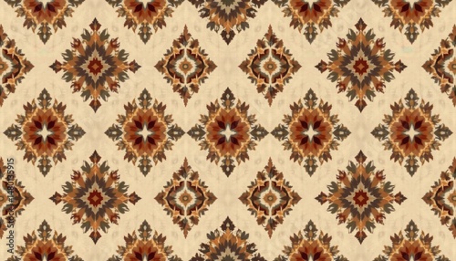 tribal seamless pattern with earthy textured repetition and cultural geometry ideal for artisan packaging and ethnic home accessories