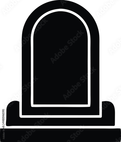 gravestone silhouette vector, grave icon