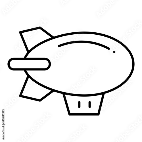 Blimp line icon