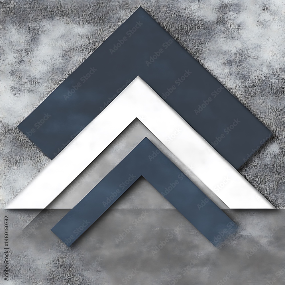 Abstract geometric design with layered triangles in shades of grey and white Abstract geometric design with layered triangles in shades of grey and white