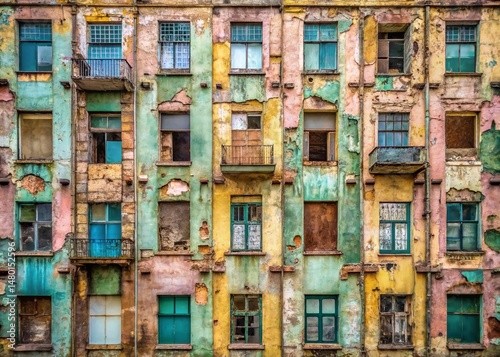 Pastel Organic School Shapes Repeat Pattern - Urban Exploration Photography Background