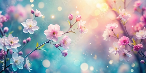 Pastel Spring Floral Background: Soft Texture & Low Light Photography