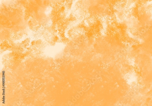Orange Hand Painted Abstract Watercolour Background