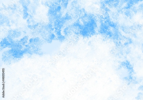 Blue Hand Painted Abstract Watercolour Background