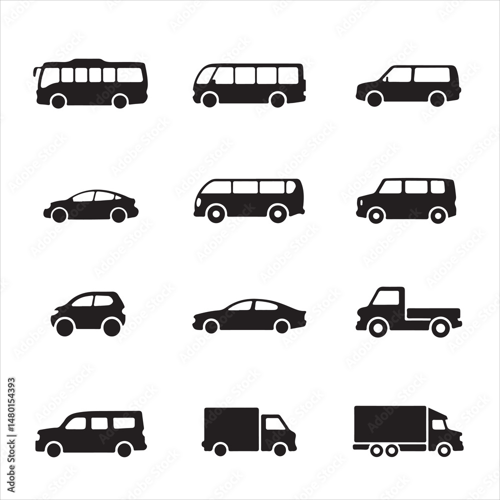 transportation icons set. transportation icons set.