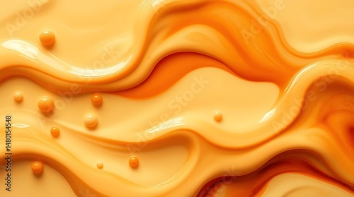 Swirling Orange Cream Texture.