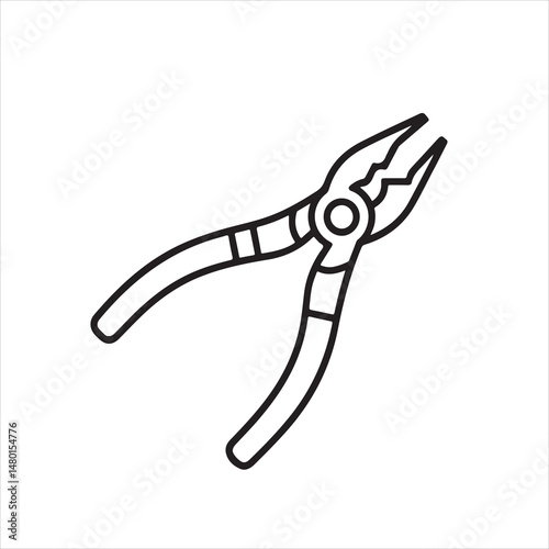 pliers isolated on white background.