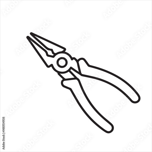 vector illustration of a pliers.