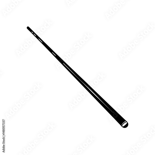 billiards cue  a sleek  polished billiards cue 