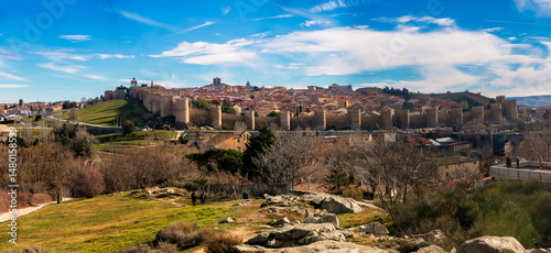 Bild auf Leinwand Panorama das Muralhas de Ávila na Espanha