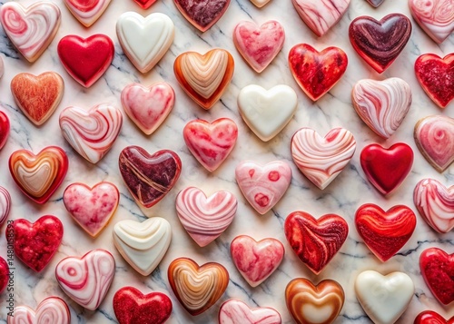 Romantic Valentine's Day Marble Pattern: Elegant Invitation Design