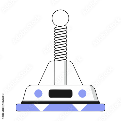 Plunger with Spring , Vector Illustration of Cleaning Tool