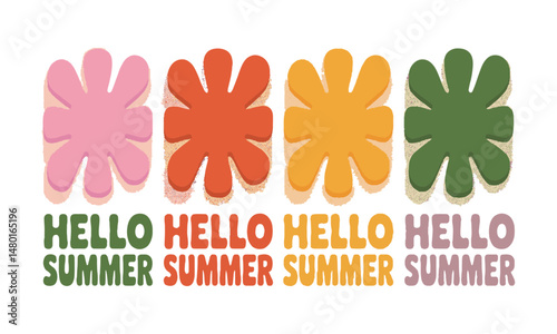  Modern abstract vector posters themed around summer style, easily scalable and editable.