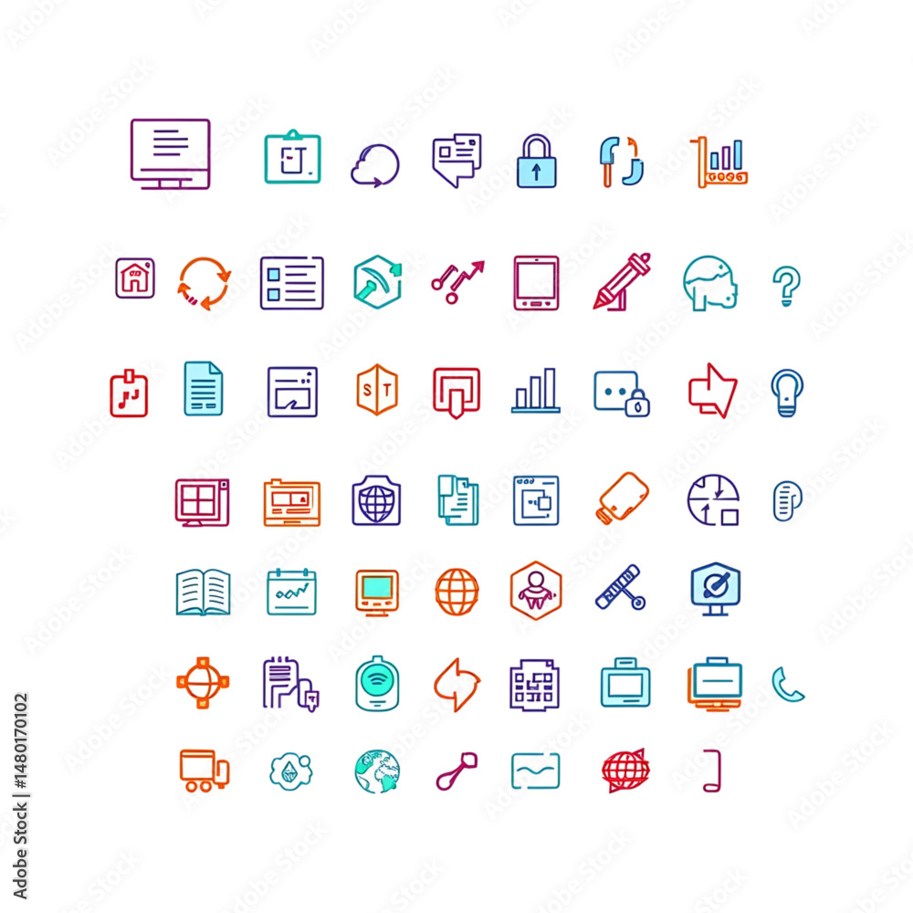 Icon set, vector, Icon set, vector,