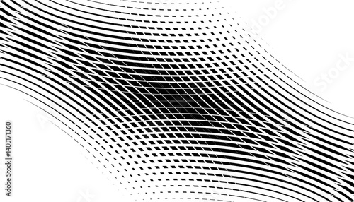 Black and white abstract transition pattern with dynamic effect for modern background and jersey design. Vector Format Illustration 