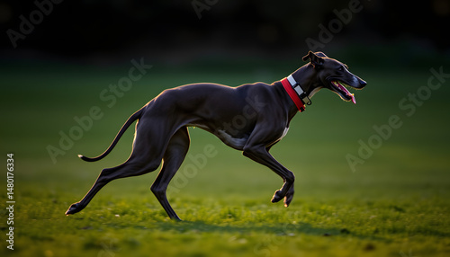 Swift greyhound pack captain, Backlit. with white shades