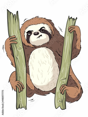 The sloth in the tree