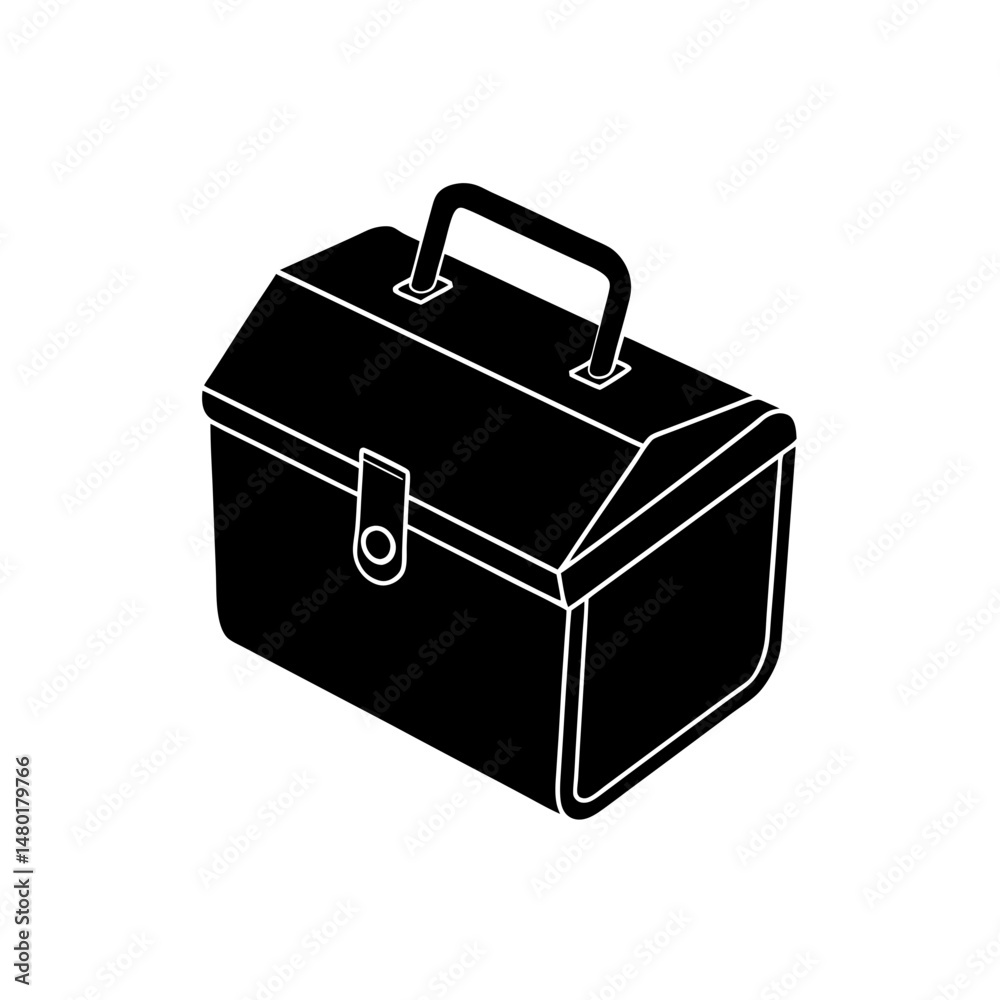 metal lunchbox with latch on white background .svg metal lunchbox with latch on white background .svg