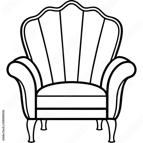Art Deco Armchair Silhouette