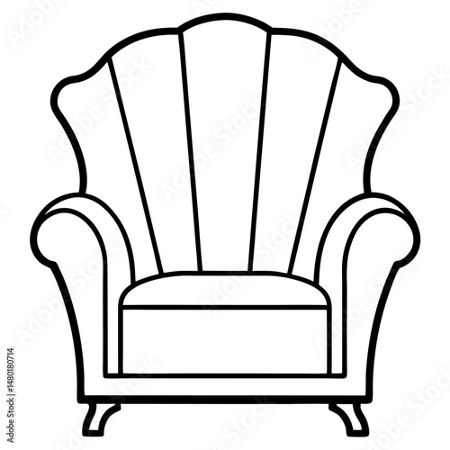 Art Deco Armchair Silhouette