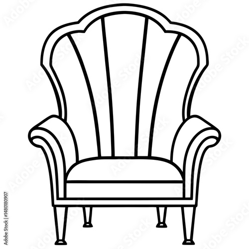 Art Deco Armchair Silhouette