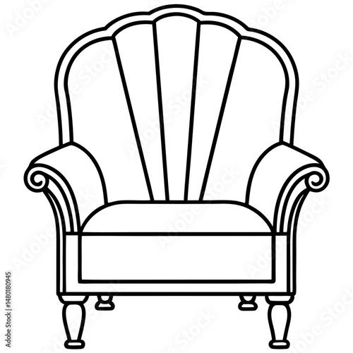 Art Deco Armchair Silhouette