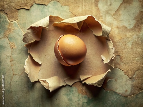 Torn Paper Eggshell Texture Background - Grunge Abstract Design