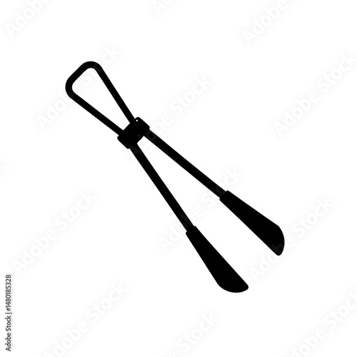 old fashioned ice tongs on white background  .svg