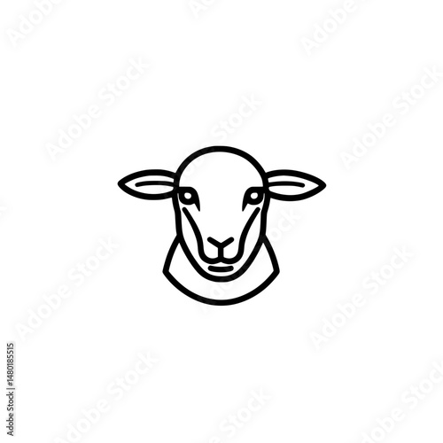 goat isolated on white