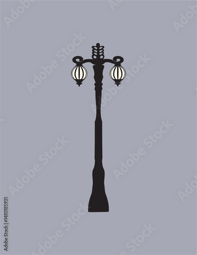 old fashioned street lamp, lamp, bright, light, street, lantern, sky, pole, post, lamppost, streetlight, metal, electric, object, city, old, electricity, architecture, antique, bulb, design, vintage,