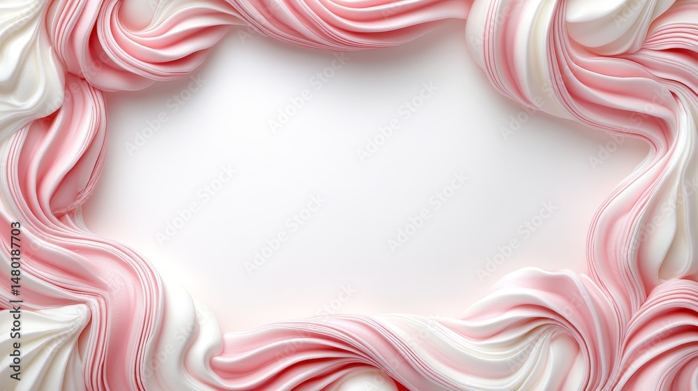 Fototapeta premium Delightful marshmallow dessert confectionery sweet treats showcase gourmet food presentation vibrant pink swirls