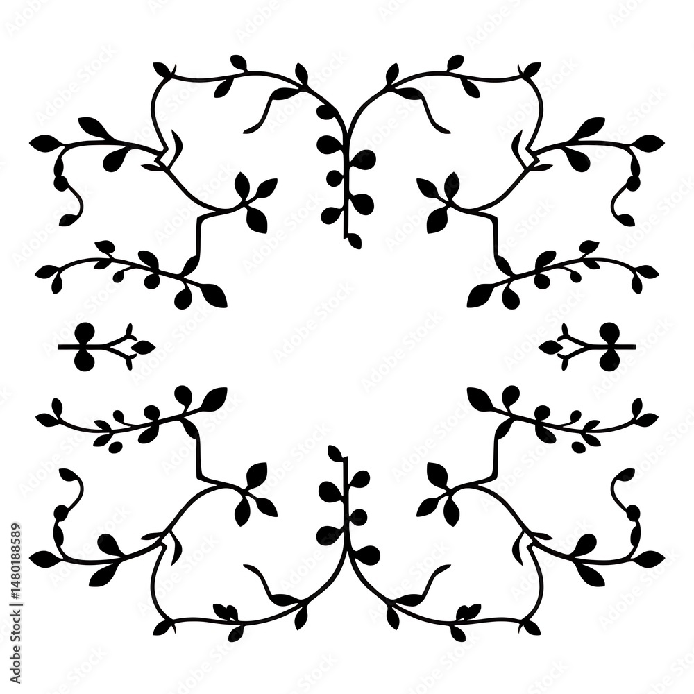 Fototapeta premium floral arrangements black and white