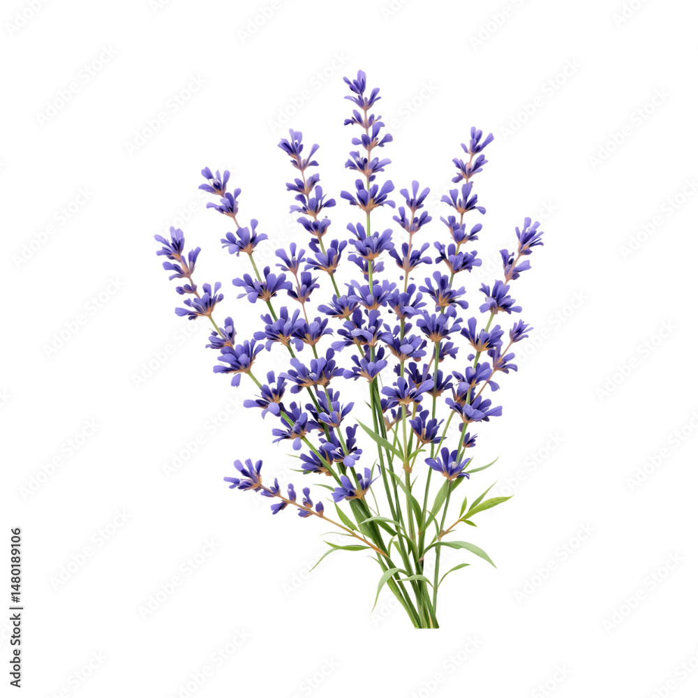 Naklejka premium A bouquet of fresh lavender flowers.