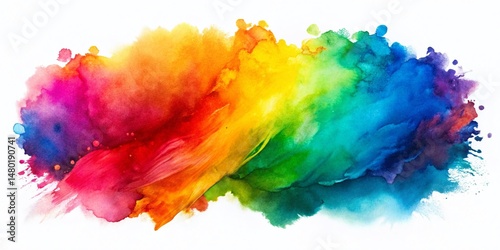 Vibrant Watercolor Texture: Abstract Colorful Background for Design