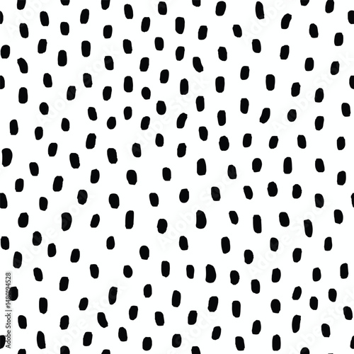 Abstract seamless pattern with different shapes and textured on a white background.
