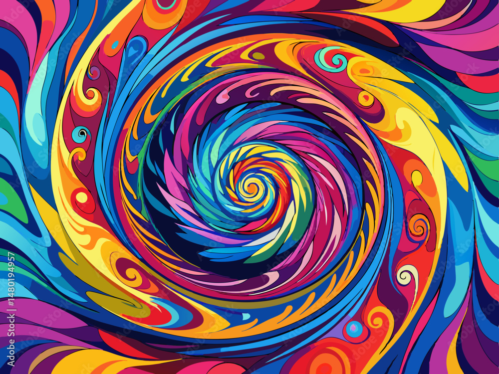 Vibrant Swirling Abstract Colorful Psychedelic Art Background Vibrant Swirling Abstract Colorful Psychedelic Art Background