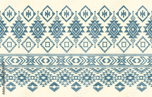 Native pattern american tribal indian ornament pattern geometric ethnic textile texture tribal aztec pattern navajo mexican fabric seamless Vector decoration fashion