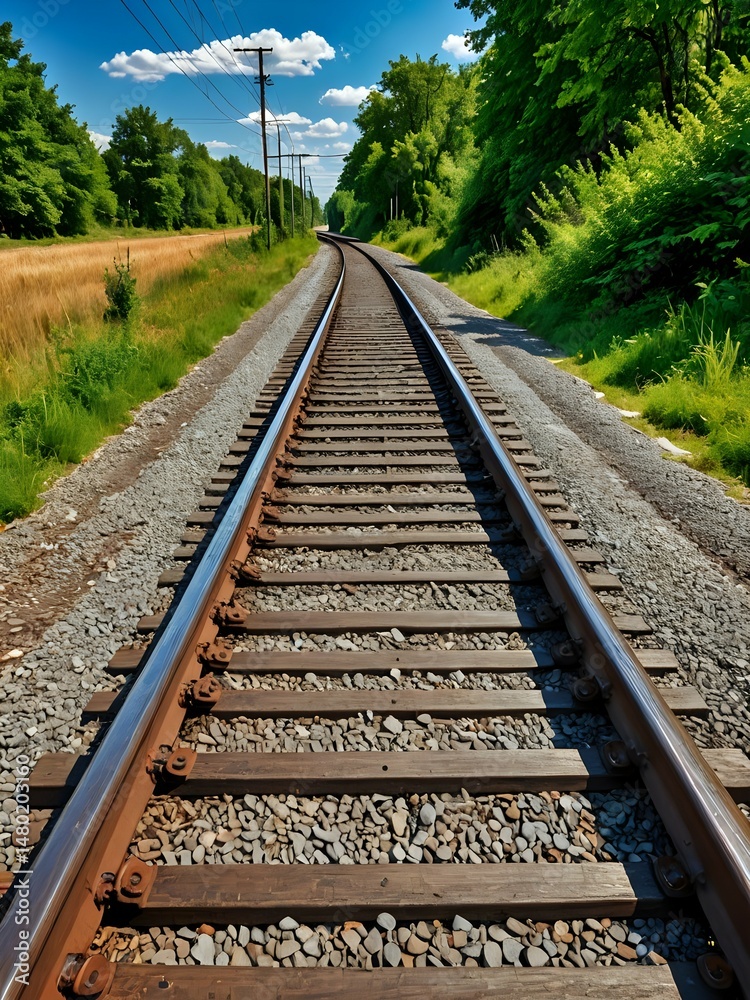 Fototapeta premium railway in the countryside