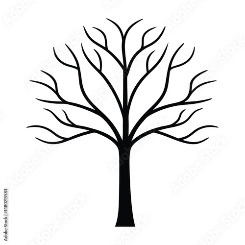 vector dead  tree silhouette