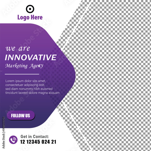 Modern business social media post design template