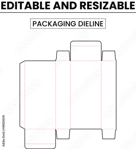  Box Packaging Die Cut Template 
