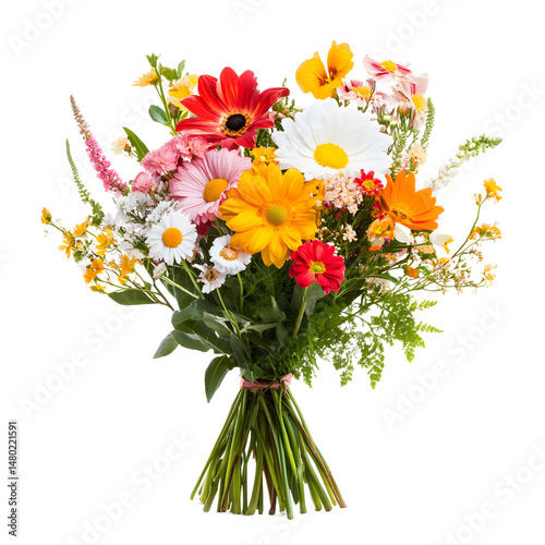 Vibrant flower bouquet, perfect for spring or summer celebrations.