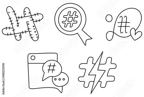 Hashtags are essential symbols in digital communication, representing ideas and trends with unique icons